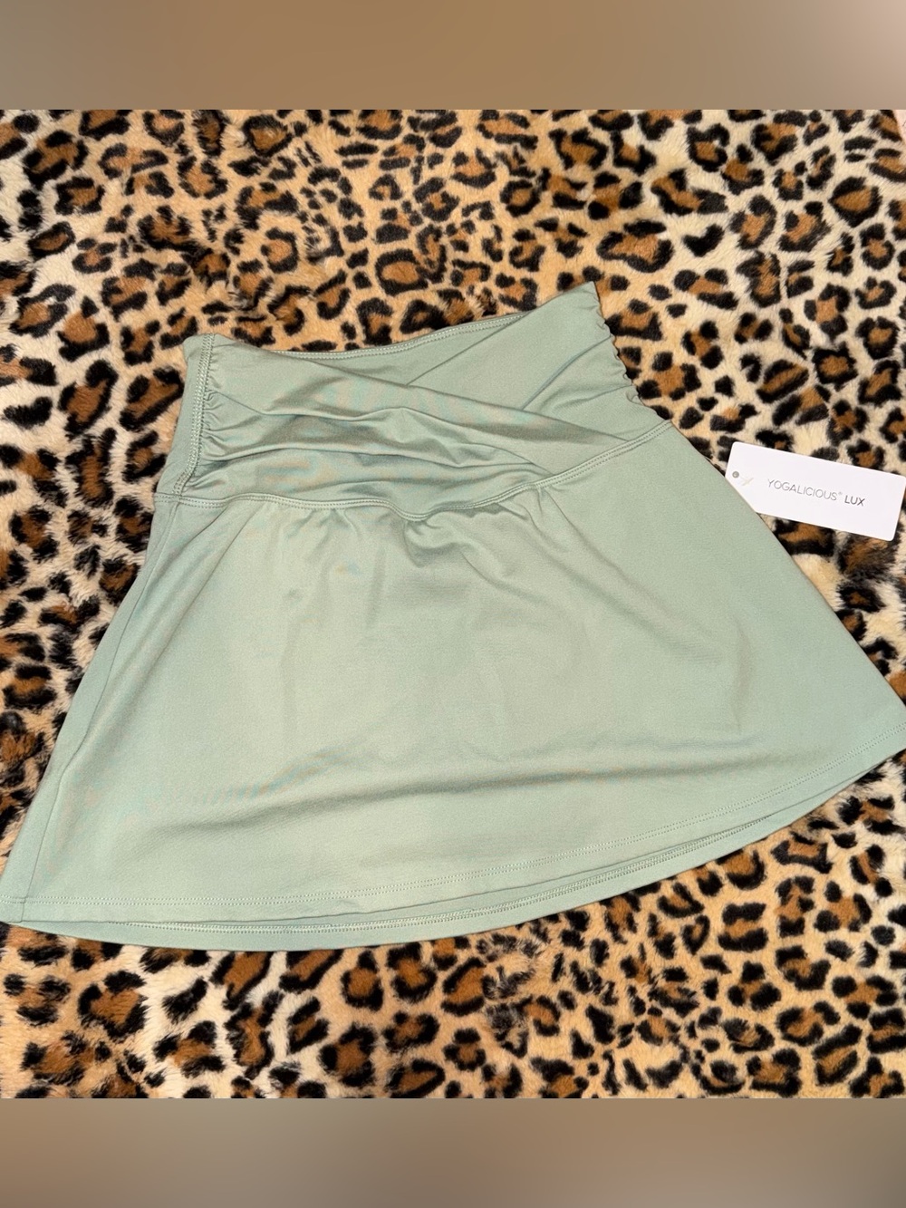 Yogalicious Light Sage Green Skater Active Skirt